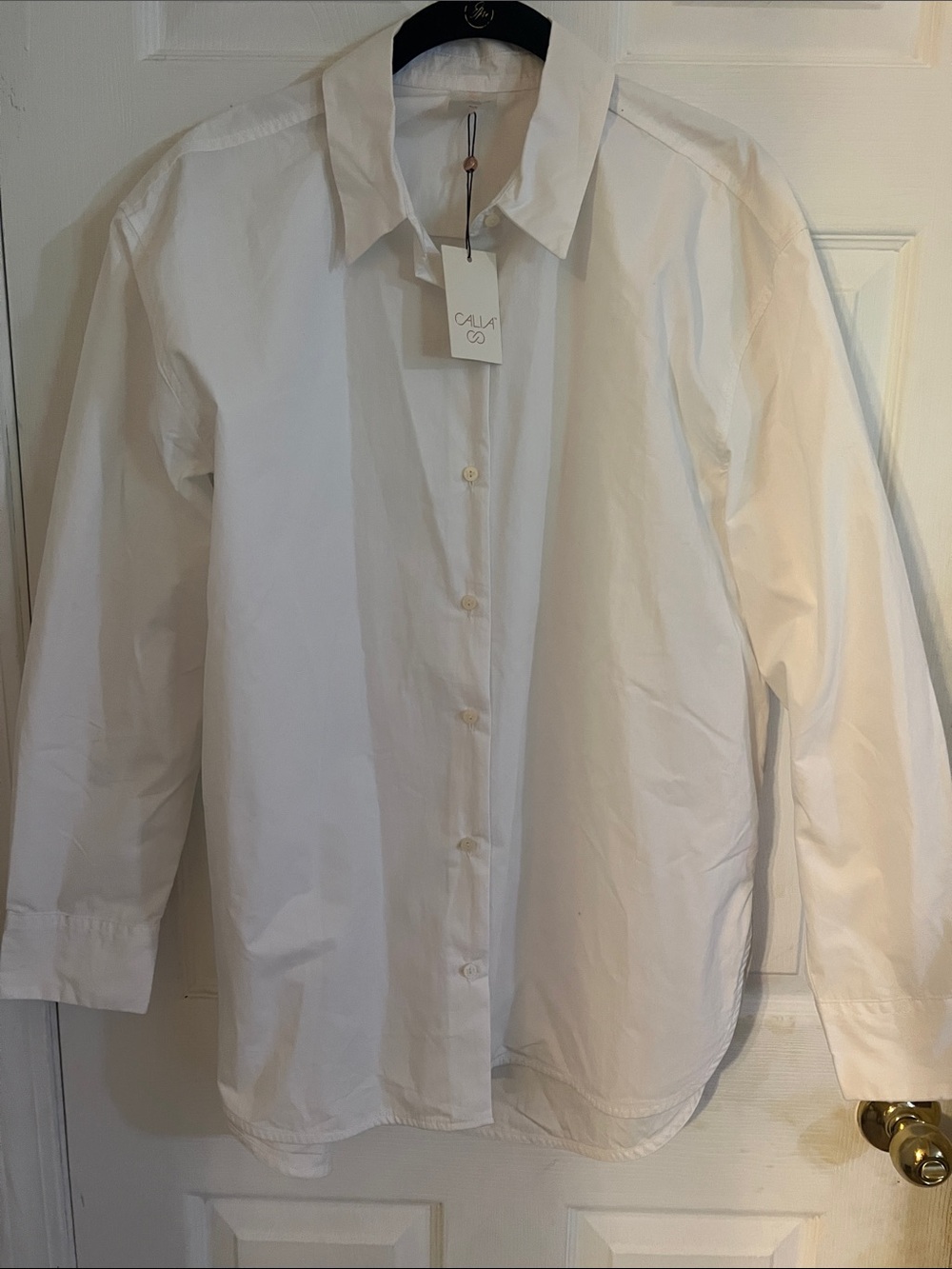 Calia White Long-Sleeve Button Shirt M NWT